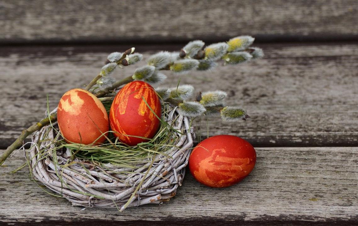 Ostereier im Nest